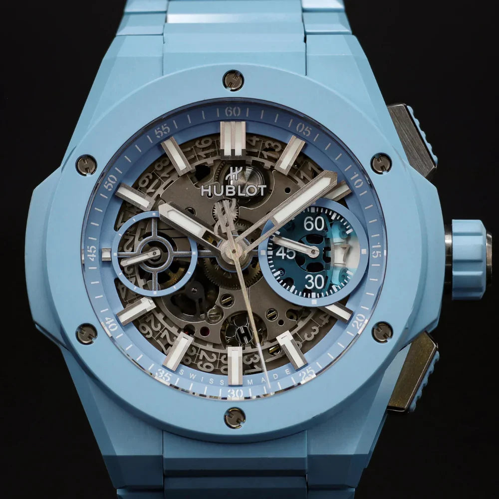H Big Bang INTEGRATED SKY BLUE CERAMIC Ref# 451.EX.5120.EX